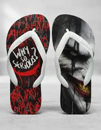 Chinelo personalizado com estampa do Coringa